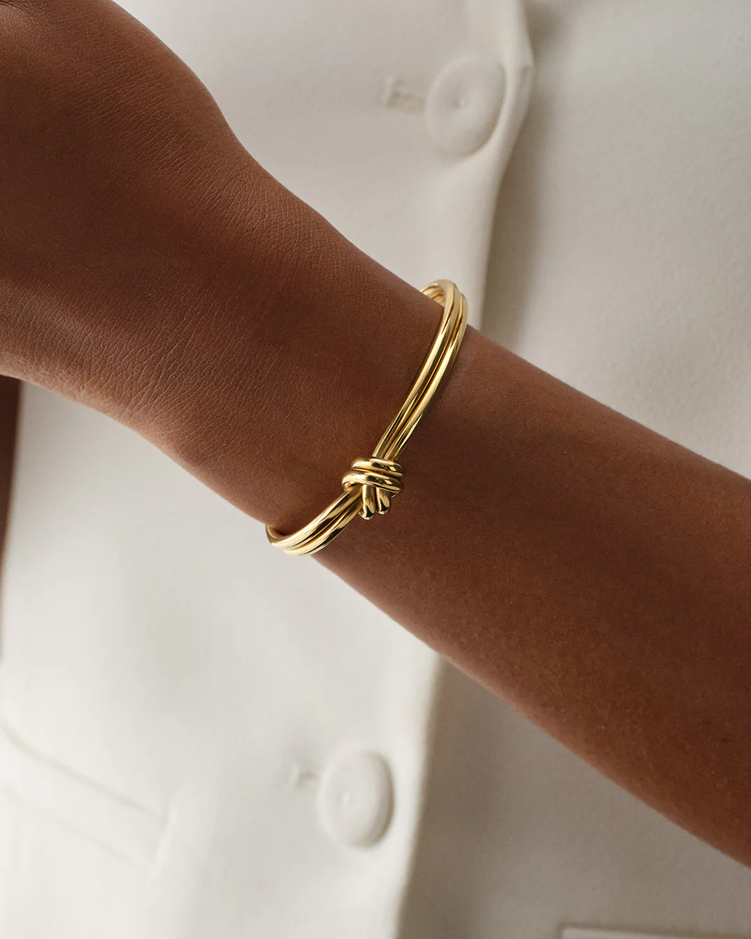 Dual Knot Bangle Polished - Image 7